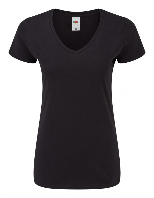 Iconic V-Neck Women Tricou damă XS negru