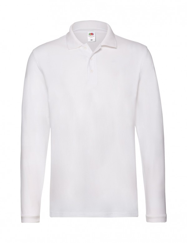 Premium Long Sleeve polo S alb