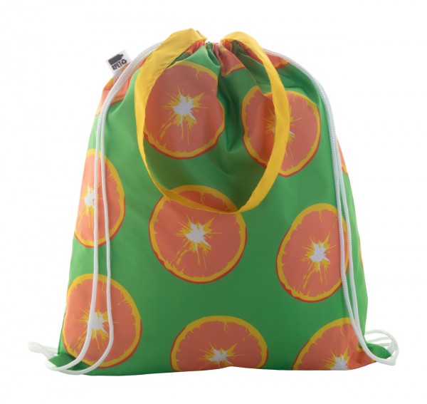 CreaDraw Shop RPET Sac cu cordon, personalizat  alb