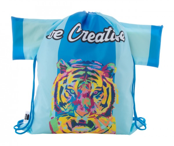 CreaDraw T RPET rucsac cu șnur, personalizat  albastru