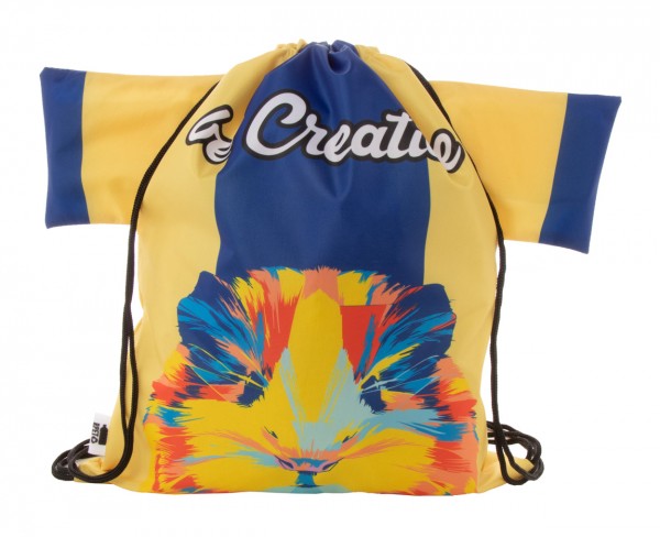 CreaDraw T RPET rucsac cu șnur, personalizat  negru