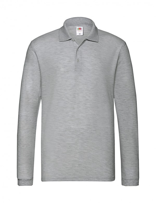 Premium Long Sleeve polo L gri