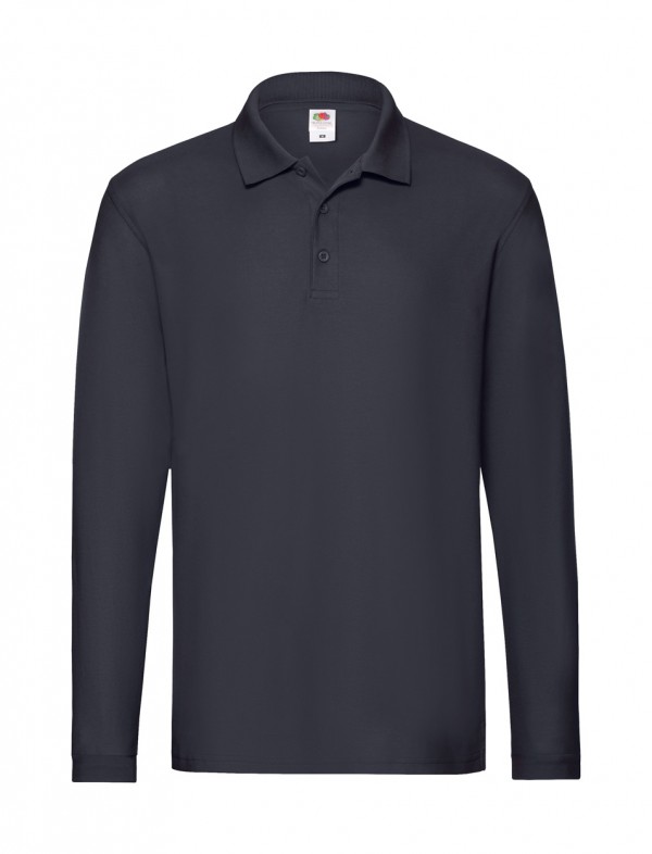 Premium Long Sleeve polo XXL albastru închis