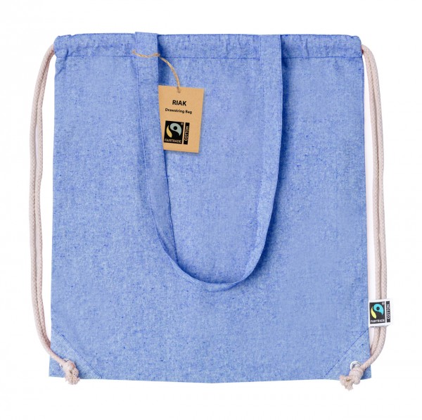 Riak rucsac cu șnur, FAIRTRADE  albastru