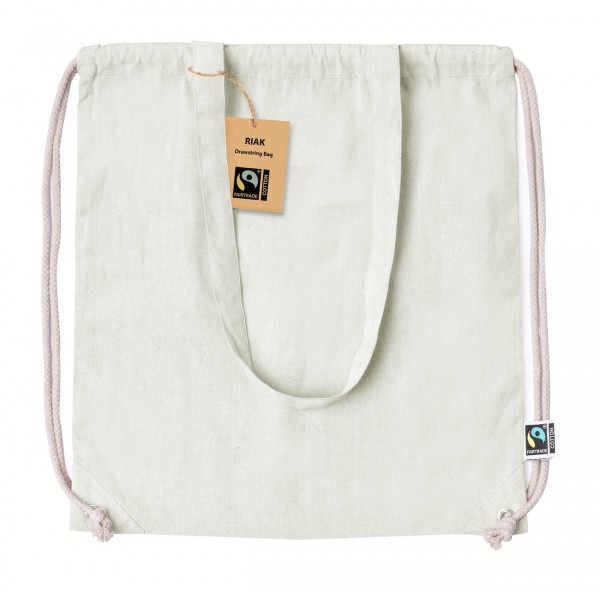Riak rucsac cu șnur, FAIRTRADE  natural