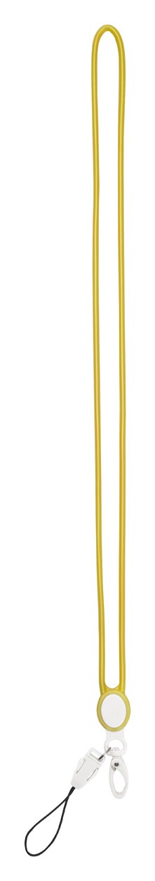 Sigex lanyard din silicon  galben