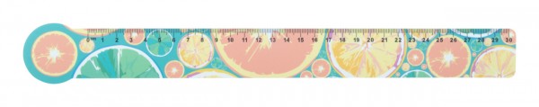 Couler 30 riglă cerc, 30 cm  alb