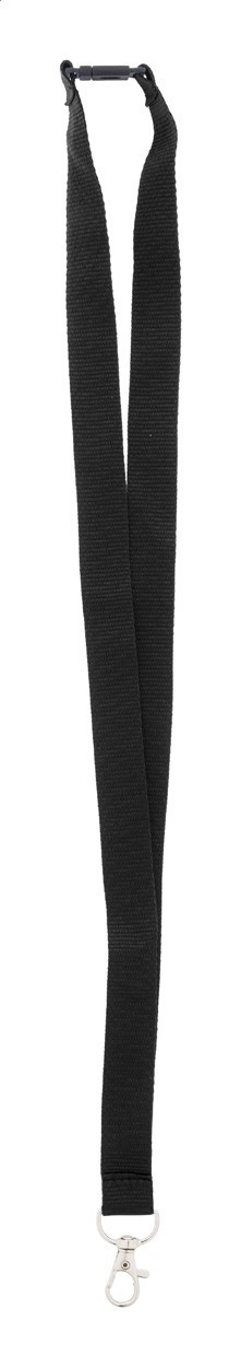 Revent lanyard, RPET  negru