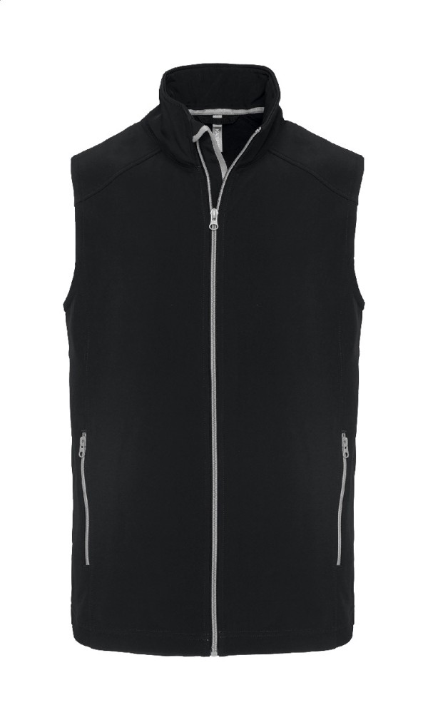 KA423 Vestă softshell, 2 straturi M negru