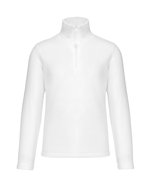 KA912 Jachetă fleece cu fermoar scurt S alb