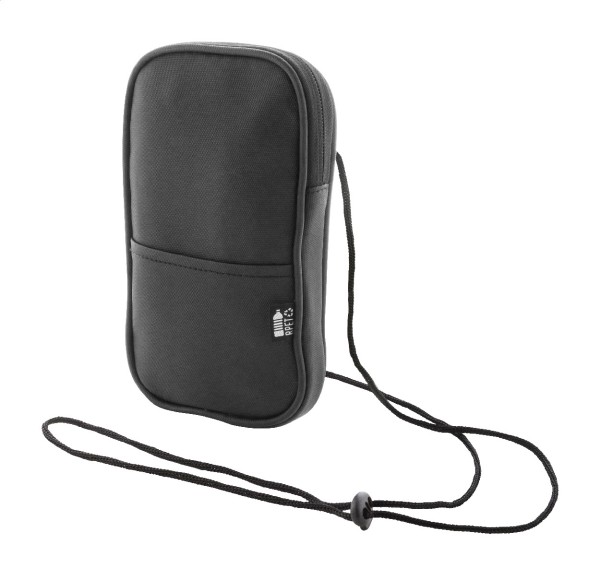 FestiFon Geantă pentru telefon mobil, crossbody, RPET  negru