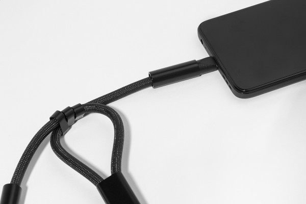 CuffCharge Brățară 60 W pentru telefon mobil, RPET  negru